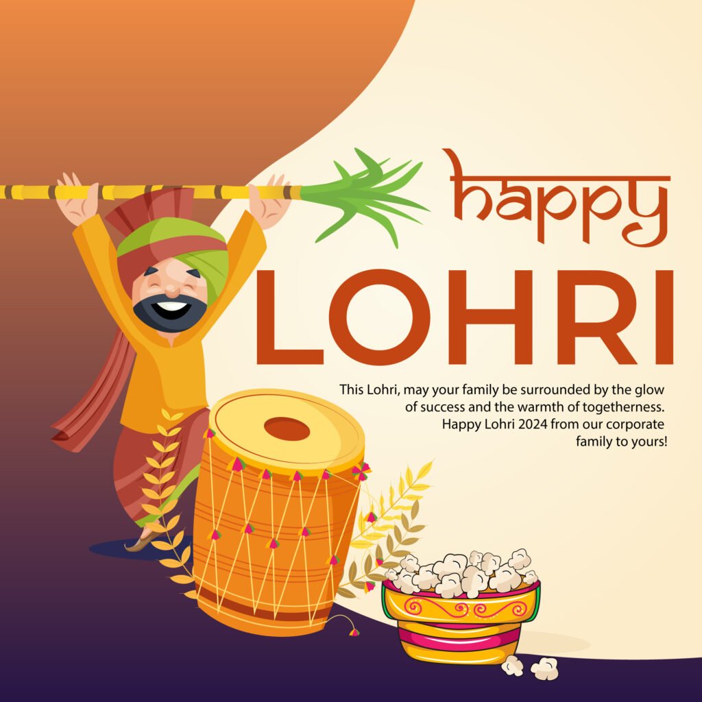 happy lohri wishes for corporate banner poster 04