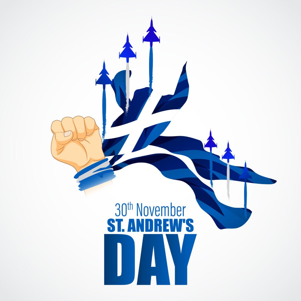vector illustration for happy St. Andrews day